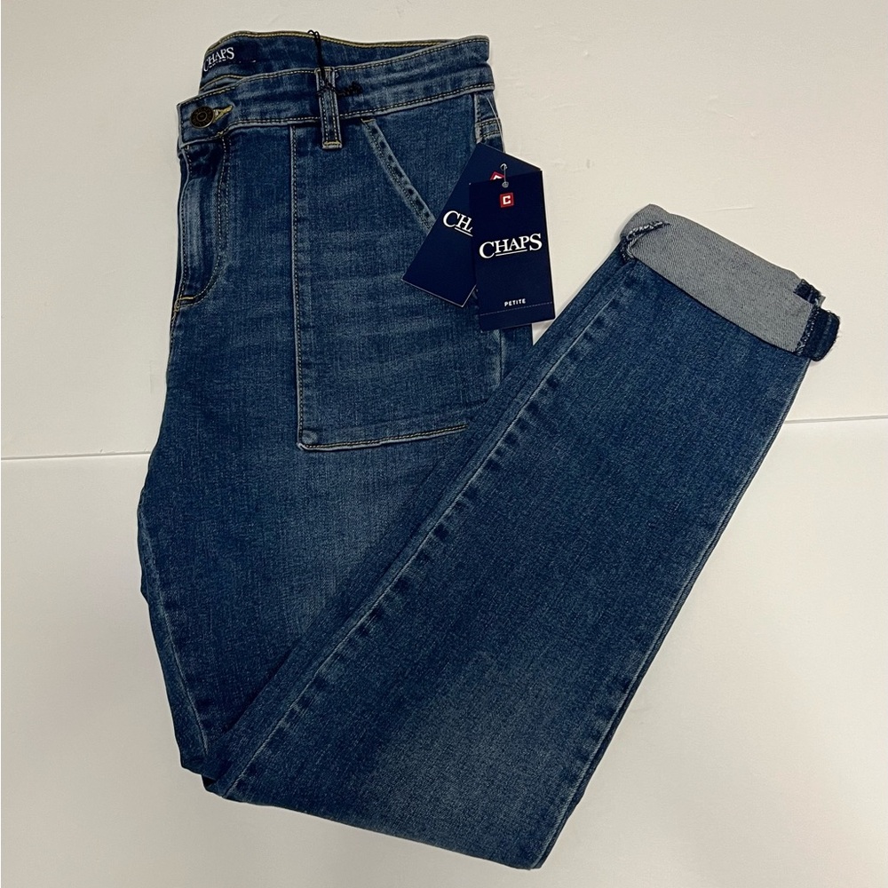 Chaps Madden Slim Leg Jeans Size 8 Petite NWT